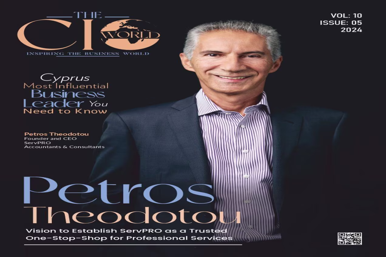 The CIO World names ServPRO’s Founder & CEO, Petros Theodotou, Cyprus’ Most Influential Business Leader You Need to Know